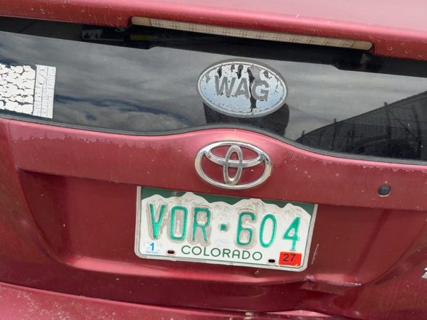 05 Prius License Plate Trim Surround Panel Oem Tail Trunk Finish Salsa Red 3Q3 — photo 5