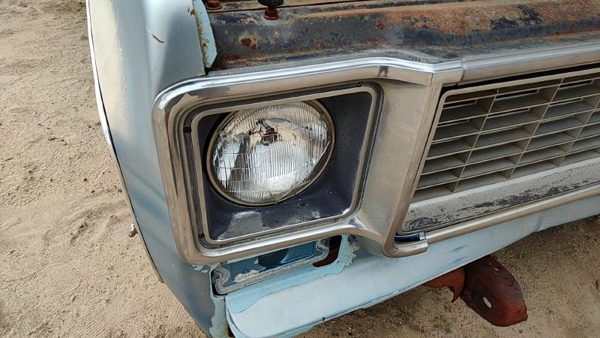 73-78 Chevy C10 Passenger Right Headlight Trim Surround Panel Oem Door 376628 — photo 4