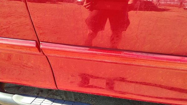1999-2004 Ford F150 Passenger Right Front Moulding From Door Oem Trim Strip Red — photo 2