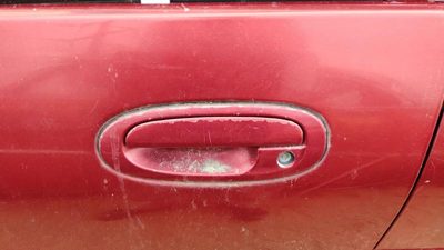 1997 Ford Escort Driver Left Front Outside Door Handle Oem Red