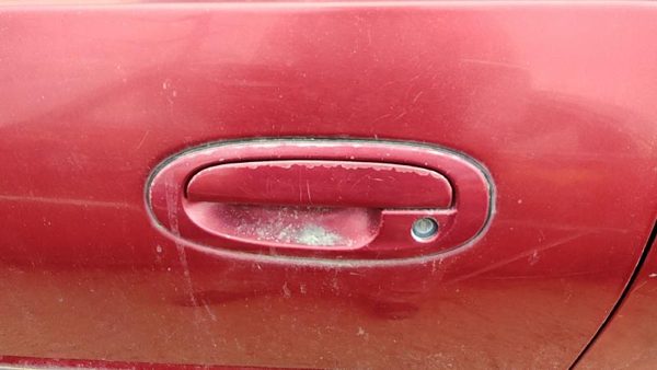 1997 Ford Escort Driver Left Front Outside Door Handle Oem Red — photo 2