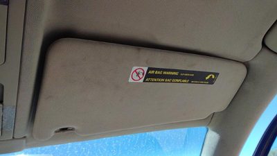 2000-2004 Audi A6 Passenger Right Sun Visor Oem Tan 4B0857552M28Y