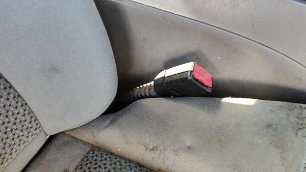 2001-2004 Ford F150 Passenger Right Front Seat Belt Buckle Receiver Oem Gray — photo 2
