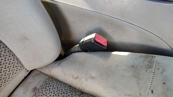 2001-2004 Ford F150 Passenger Right Front Seat Belt Buckle Receiver Oem Gray — photo 3