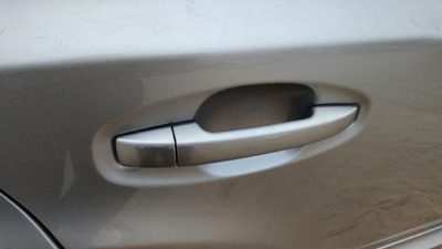10-14 Legacy Outback Passenger Right Rear Outside Door Handle Back Steel Silver