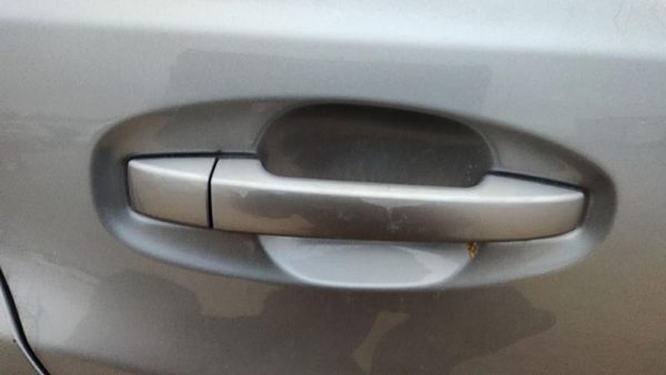 10-14 Legacy Outback Passenger Right Rear Outside Door Handle Back Steel Silver — photo 5