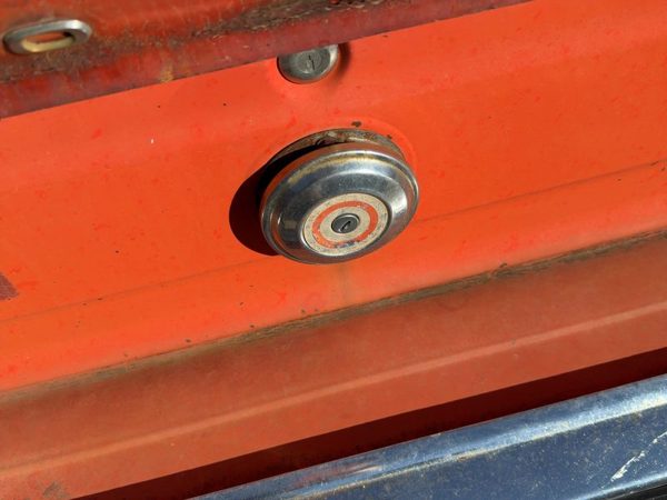 1976 Ford Maverick Fuel Tank Door With Hinge Gas Lid Oem Filler — photo 2