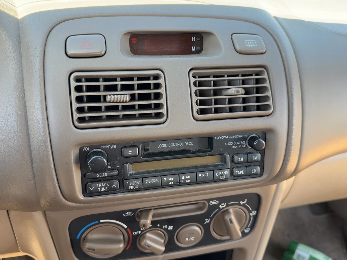 98-02 Toyota Corolla Trim Bezel Around Radio Surround Dash Panel Oem Beige Fa40