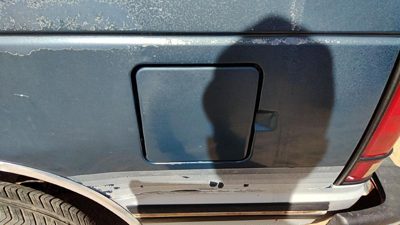 91-94 Chevy S10 Blazer Fuel Tank Door With Hinge Gas Lid Oem Filler Blue