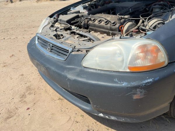 1996-1998 Honda Civic Front Bumper Cover Assembly Oem Blue B-73M 4802120 — photo 2