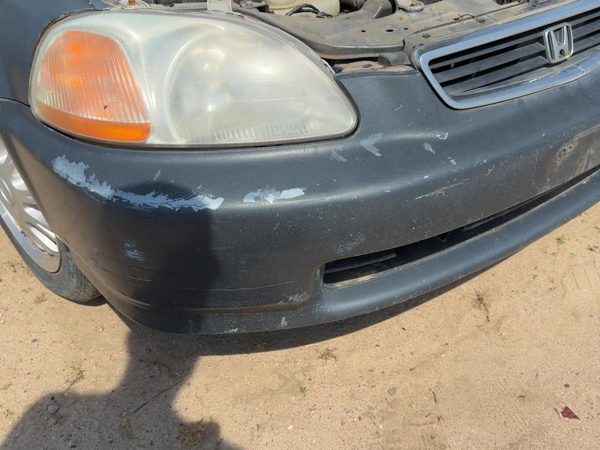 1996-1998 Honda Civic Front Bumper Cover Assembly Oem Blue B-73M 4802120 — photo 3