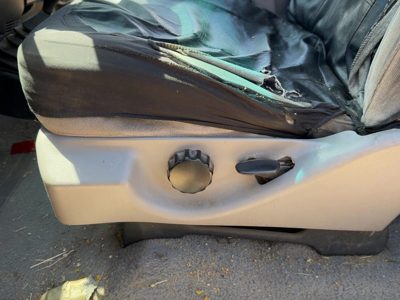 97-03 Ford F150 SuperCab Driver Left Side Seat Trim Panel OEM Gray F2