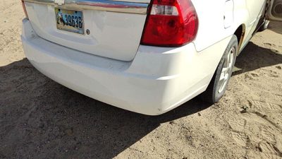2004-2008 Chevy New Style Malibu Rear Bumper Cover Assembly Oem Back White 40U