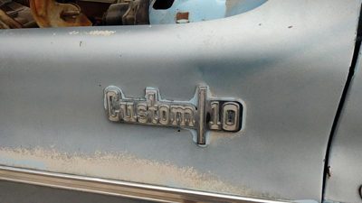 1973-1974 Chevy C10 Driver Left Front Custom Fender Badge Emblem Oem