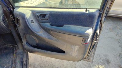 2001 Dodge Caravan Passenger Right Front Door Trim Panel With Switches Blue