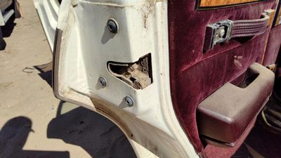 82-91 Buick Century Driver Left Rear Door Latch With Rods/Cables Oem Back