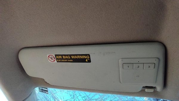 2005-2006 Vw Jetta Driver Left Sun Visor Oem Gray 1K0857551af2f4 — photo 2