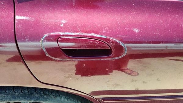 1994-1997 Honda Accord Passenger Right Rear Outside Door Handle Oem Back Red — photo 4