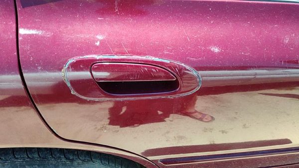 1994-1997 Honda Accord Passenger Right Rear Outside Door Handle Oem Back Red — photo 5