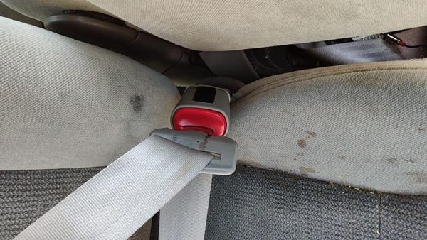 2000-2003 Ford Taurus Passenger Right Front Seat Belt Buckle Receiver Oem Gray — photo 3