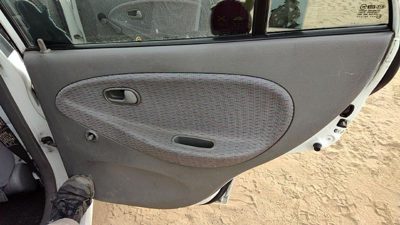 01-02 Rio Passenger Right Rear Door Trim Panel Manual Windows Back Sedan Gray