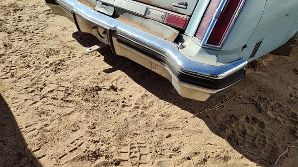 1975 Olds Cutlass Rear Bumper Assembly Supreme Chrome OEM 2 Door Coupe 414391 — photo 3