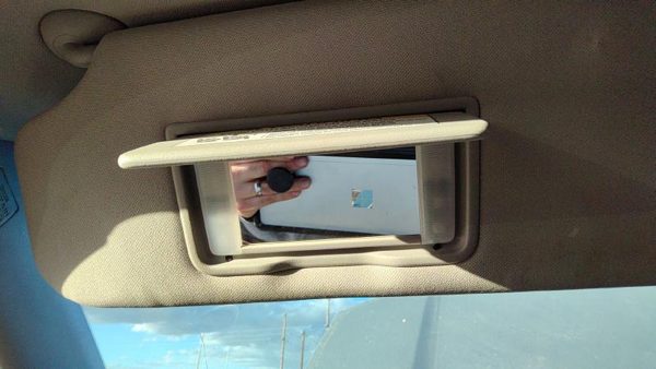 2009-2015 Honda Pilot Driver Left Sun Visor Oem Gray/Blue Gr 83280Szaa01za — photo 6