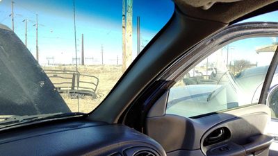 02-09 Trail Blazer Passenger Right A Pillar Trim Windshield Post Panel Gray 95D