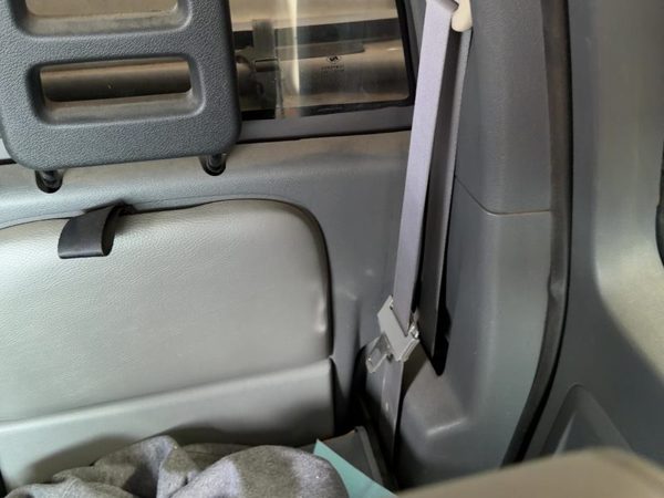 05-07 Dakota Complete Rear Seat Belts Retractor Buckle Left Right Back Gray P9D5 — photo 3