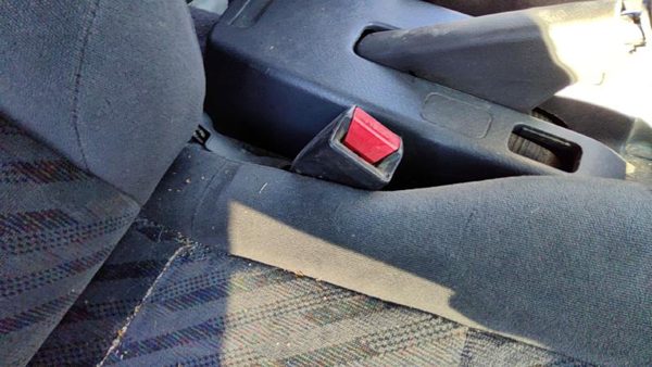 96-00 Honda Civic Passenger Right Front Seat Belt Buckle Receiver Oem Coupe Gray — photo 3