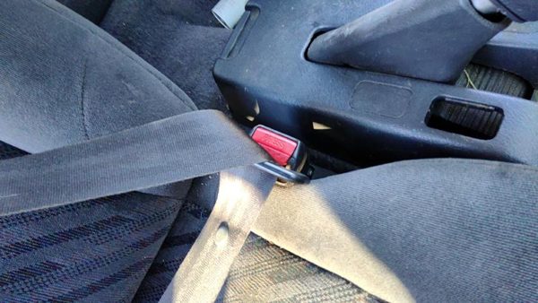96-00 Honda Civic Passenger Right Front Seat Belt Buckle Receiver Oem Coupe Gray — photo 5