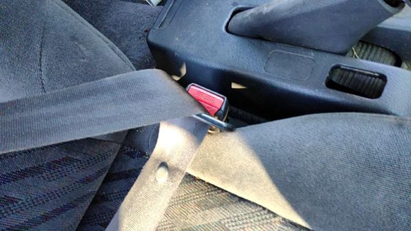 96-00 Honda Civic Passenger Right Front Seat Belt Buckle Receiver Oem Coupe Gray — photo 4