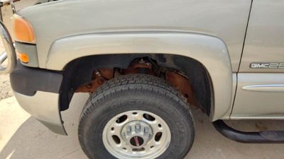 99-02 Sierra 2500 Hd Driver Left Front Wheel Flare Moulding Fender Pewter 11u