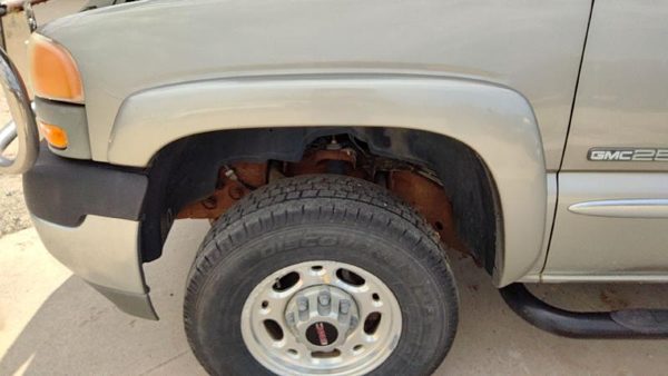 99-02 Sierra 2500 Hd Driver Left Front Wheel Flare Moulding Fender Pewter 11u — photo 1