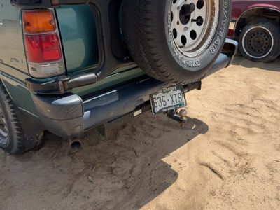 1993-1997 Isuzu Rodeo Rear Bumper With Mount Brackets Oem Green 732 5190822