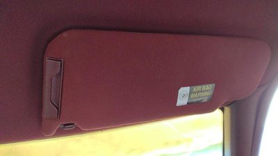 1997-1999 Buick Lesabre Passenger Right Sun Visor Oem Red