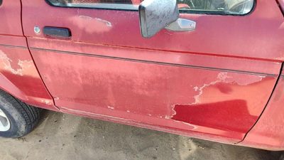 1990 Ford Bronco Front Door RH Red