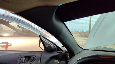 00-05 Mitsubishi Eclipse Driver Left A Pillar Trim Windshield Post Panel Black
