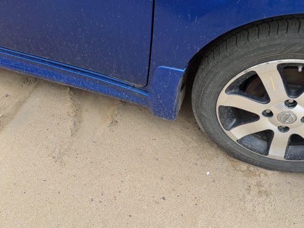 2007-2012 Nissan Sentra Passenger Right Lower Rocker Panel Moulding Oem Blue B17 — photo 2