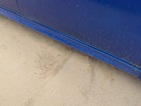 2007-2012 Nissan Sentra Passenger Right Lower Rocker Panel Moulding Oem Blue B17 — photo 3