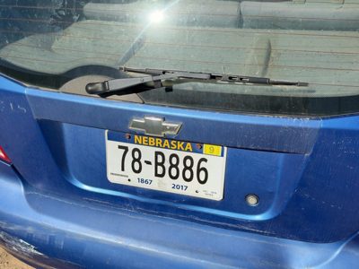 04 Aveo License Plate Trim Surround Panel Tail Trunk Finish Hatchback Blue 33U