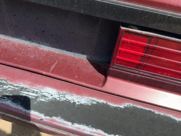86-88 Maxima License Plate Trim Surround Panel Oem Tail Trunk Finish Sdn Red — photo 4