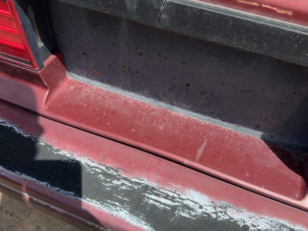 86-88 Maxima License Plate Trim Surround Panel Oem Tail Trunk Finish Sdn Red — photo 7