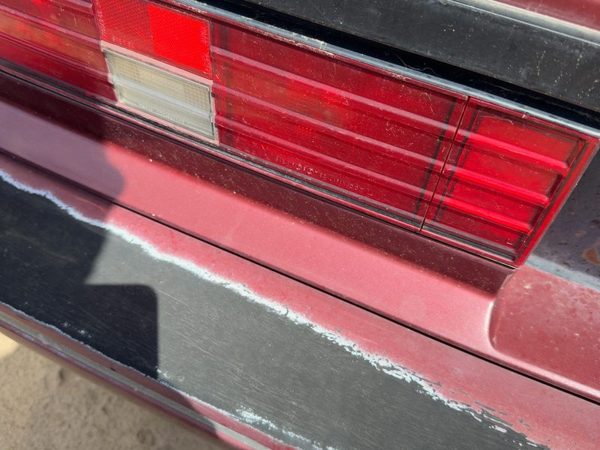86-88 Maxima License Plate Trim Surround Panel Oem Tail Trunk Finish Sdn Red — photo 8