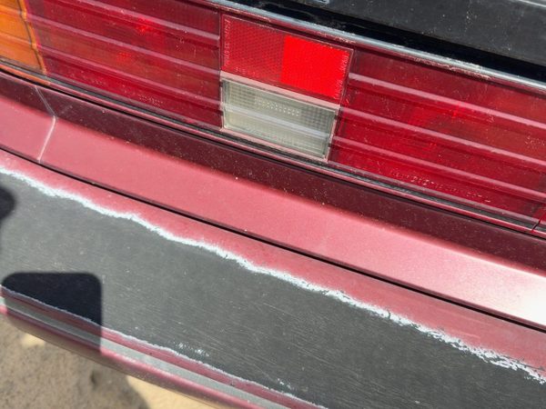 86-88 Maxima License Plate Trim Surround Panel Oem Tail Trunk Finish Sdn Red — photo 9