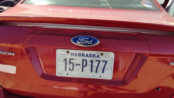 10-12 Ford Fusion License Plate Trim Surround Panel Oem Tail Trunk Finish Red U6 — photo 3
