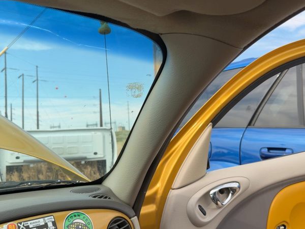 02 Pt Cruiser Passenger Right A Pillar Trim Windshield Post Panel Taupe/Beige Fl — photo 2