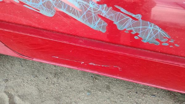 94-97 Ford Aspire Passenger Right Front Moulding From Door Oem Trim Strip Red — photo 4
