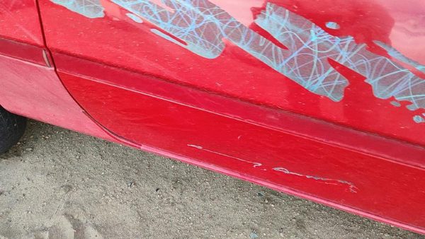 94-97 Ford Aspire Passenger Right Front Moulding From Door Oem Trim Strip Red — photo 5