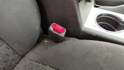 06-10 Ford Fusion Passenger Right Front Seat Belt Buckle Receiver Oem Black Dw